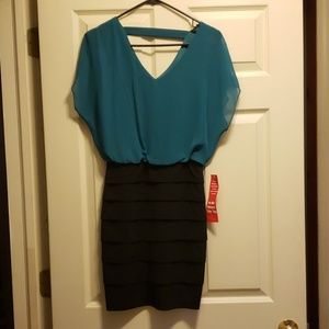 Black and teal dress. Never worn!